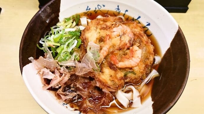 きしめん 住よし(JR名古屋駅 新幹線上りホーム店)でかき揚げきしめん(2024年11月6日)