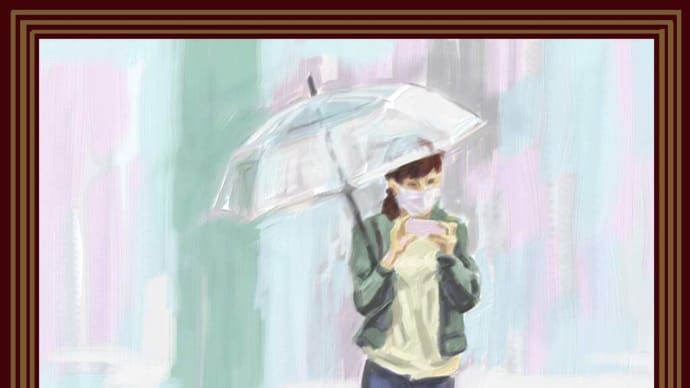 Waiting for a traffic light in the rain 6197／雨降り信号待ち 