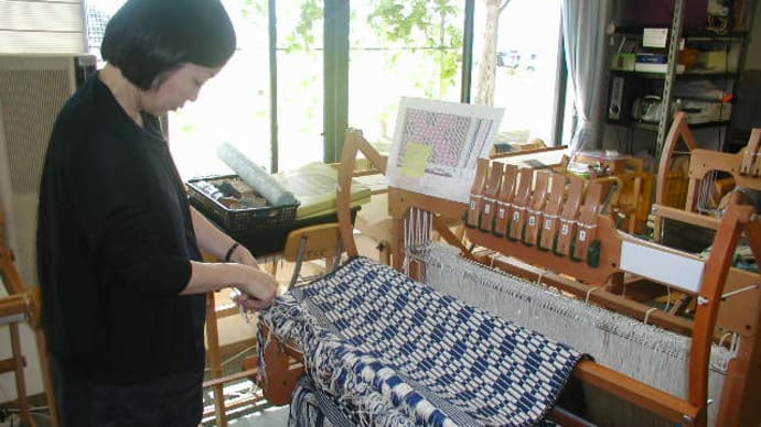 TCC・竹島クラフトセンター、手織り教室　マットの織りあがり