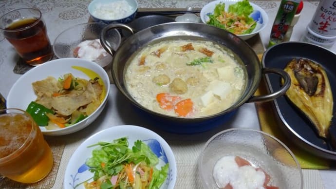 鶏団子豆乳鍋と真ほっけ!香港DLと口内炎に涙‼