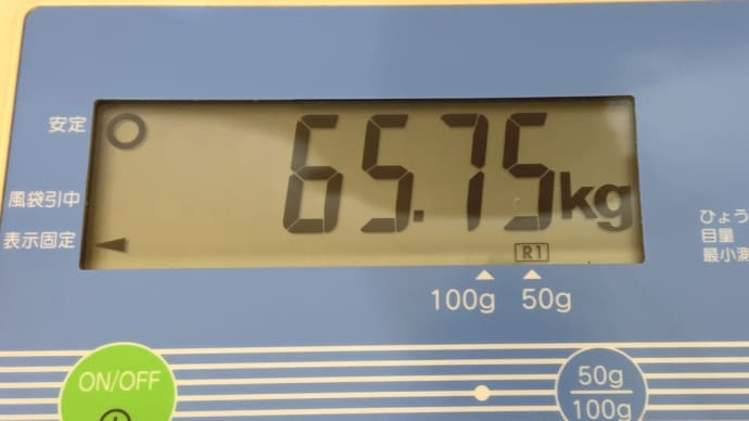 体重が65.75kgに