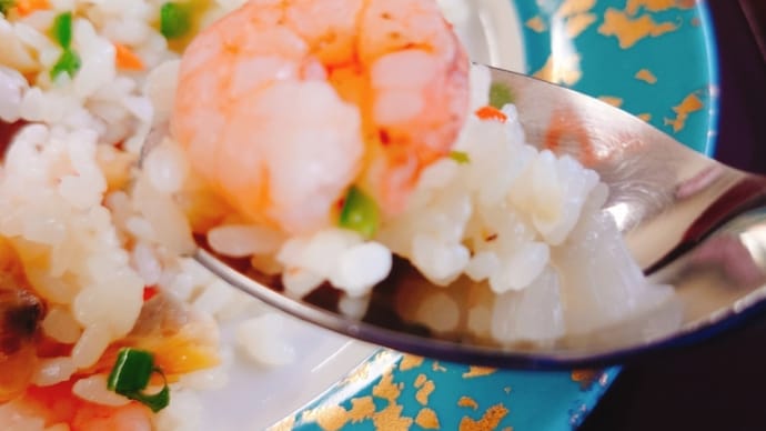 「シーフードピラフ」の社食!大好物なのよね、コレ💛