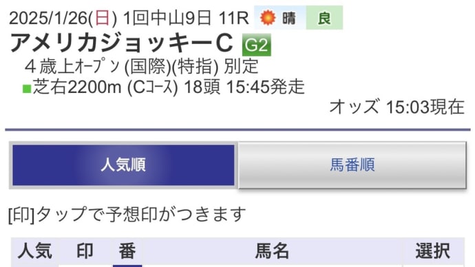 1/26イチオシクラブ馬