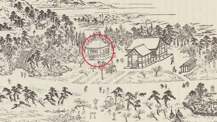 絵図中の地御前神社釈迦堂