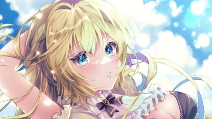 【イラスト】向日葵と少女(オリキャラ)