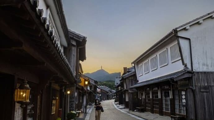夕暮れの関宿