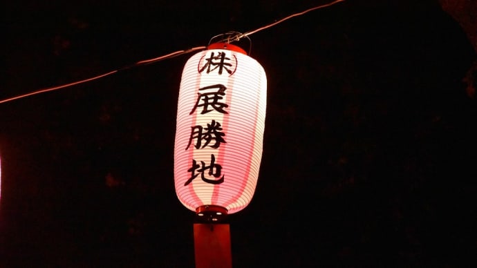 さくら狩り 岩手県北上市立花 北上市立公園展勝地(1)提灯と桜? 桜は何処?