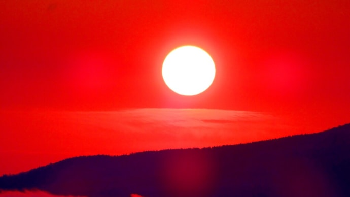 日の出と雲海②きじひき高原キャンプ場見晴台２０２３年５月１４日