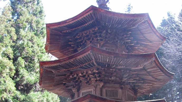 信州・・・塩田平の春・・・安楽寺の八角三重塔