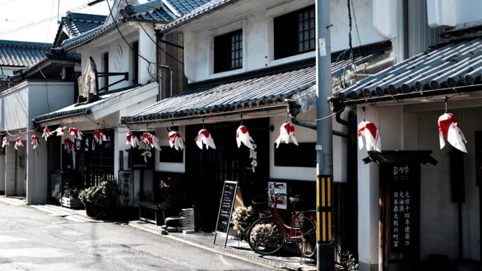 白壁が美しい町並み-山口県柳井市:古市金屋