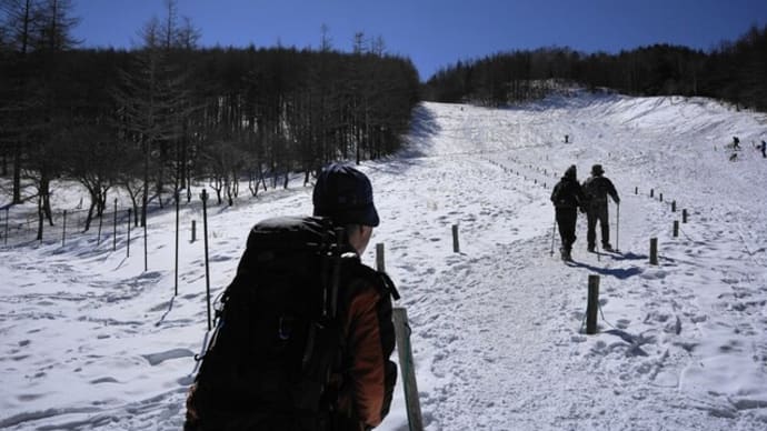 入笠山　スノーハイキング　２