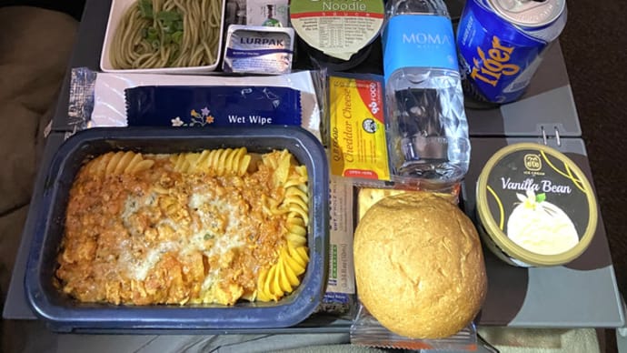 2025年1月 シンガポール航空機内食(シンガポールー大阪)