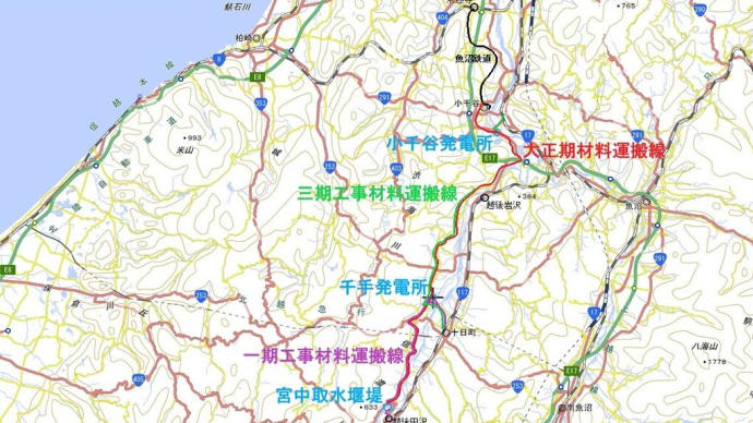 信濃川発電所材料運搬線（概要）