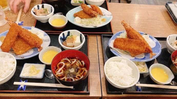 株主優待で、ミックスフライと アイスクリームの夕食 ♪