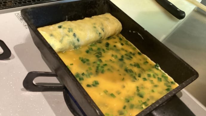 ニラ玉(^.^)サバ缶炊き込みご飯