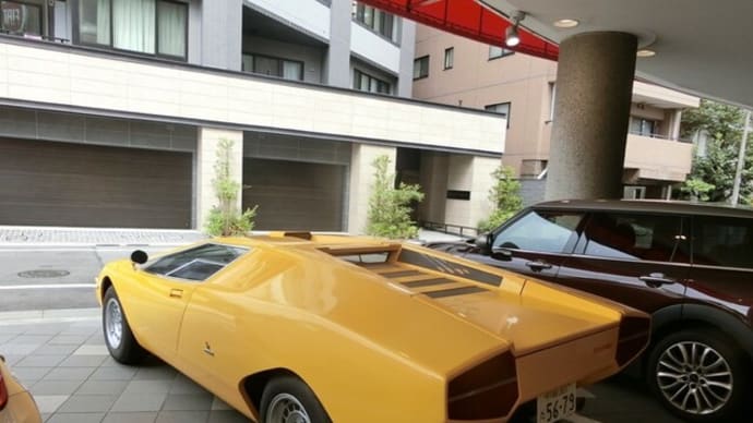 フィアットカフェ松濤溝呂木陽水彩展2020　9/26まで　カウンタックLP500プロト降臨　フォードGT40マーク2B　水彩画