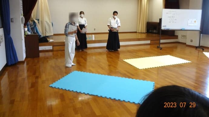 北九州市立曽根東市民センターにて「親子で学ぶ護身術」(2023年7月29日(土))