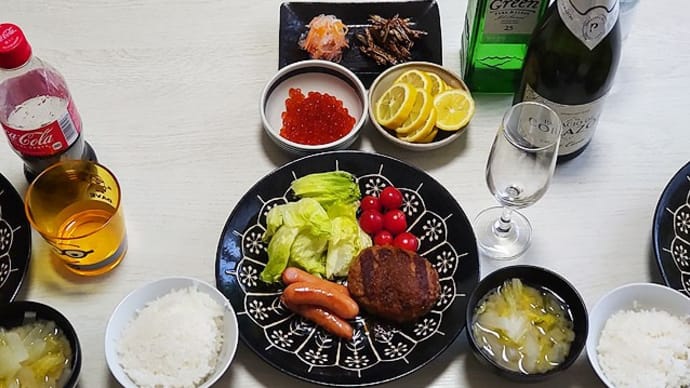 1月8日 ハンバーグ定食からのダラダラ飲酒。