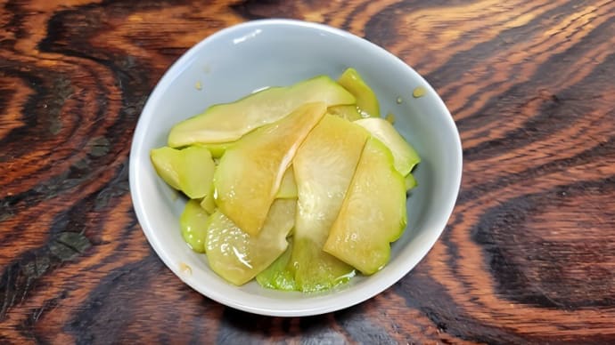 ハヤトウリの麺つゆ漬け