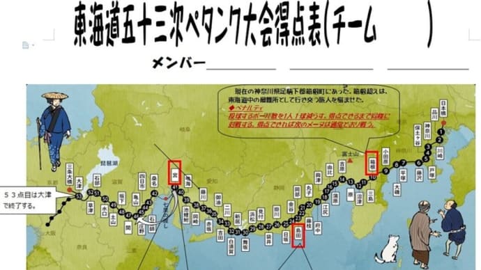 東海道五十三次ペタンク大会つづき