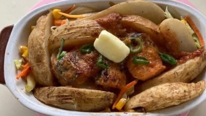 レンジで簡単!鮭のちゃんちゃん焼き☆米国ポテト協会公式サイトより