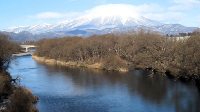 2024年元旦の岩手山(杜の大橋→盛南大橋→不来方橋→旭橋)
