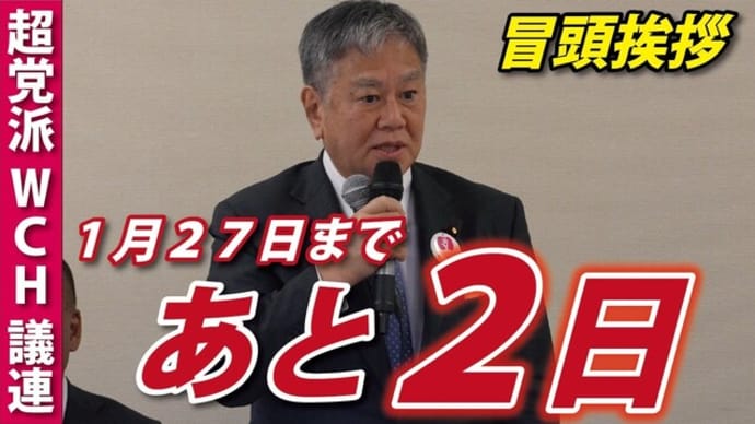 藤江さん撮影編集【本日のWCH議連YouTube版】国民全員必見【拡散希望】