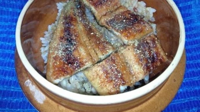 【03/28朝食】三重県産鰻蒲焼尾側鰻丼、焼きたて買いたてご飯に乗せるだけぇ~なんだね:D