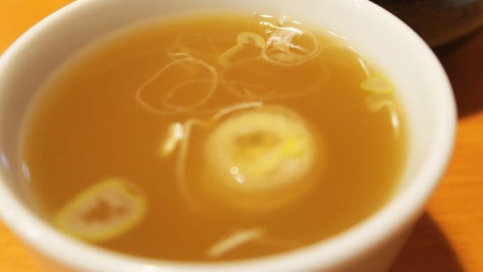 今日の蕎麦湯 石臼挽手打蕎麦 丹凛(あかり)@半蔵門