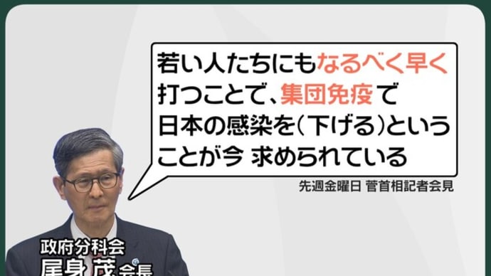 コロナの狂騒に終止符を 10 ~ワクチン戦略の破綻が確定~