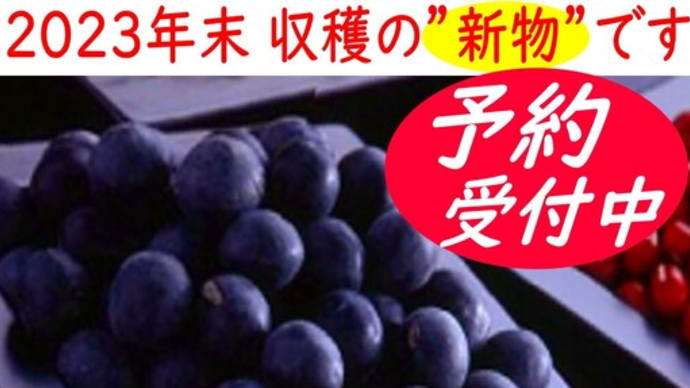 丹波種、丹波産の丹波黒豆と、 兵庫産の丹波大納言あずきの新物のご予約を承っております。