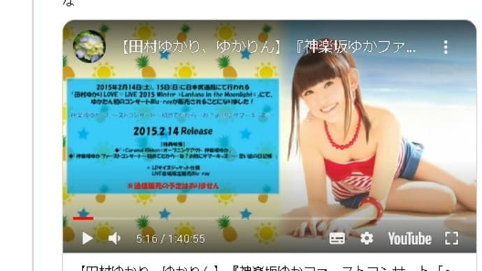 【田村ゆかり、ゆかりん】『神楽坂ゆかファーストコンサート「~初めてだから…ね?お熱にサマーキッス?~」』発売記念特番ゆか☆たんねる 動画 切り抜き