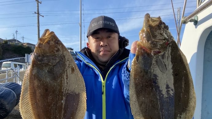 1日便ヒラメ、青物釣りです。