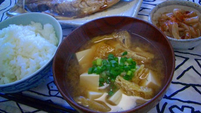 朝食は自家製塩辛
