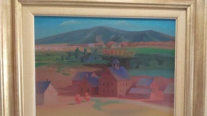 トイレ美術館13 作者不詳『New England』(油彩、6号)