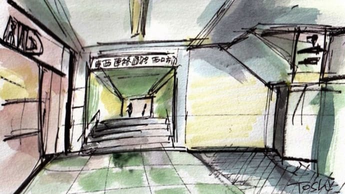 岡山駅を東西に結ぶ地下通路