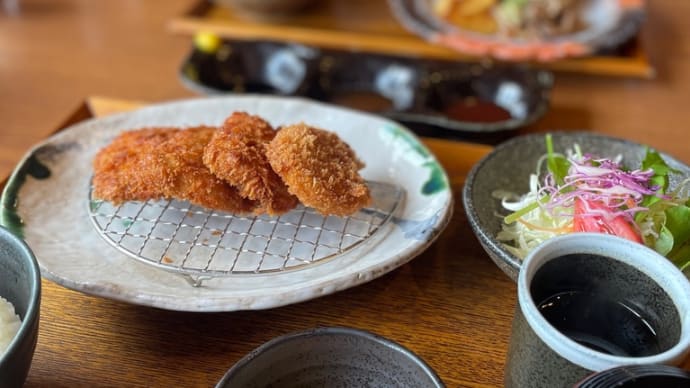 豚ヒレカツランチとミンチカツランチ@牛屋たなか 丹波篠山