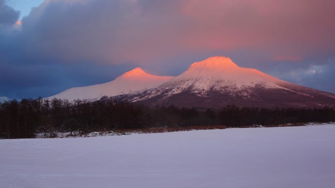 夕暮れの駒ヶ岳2023年1月10日