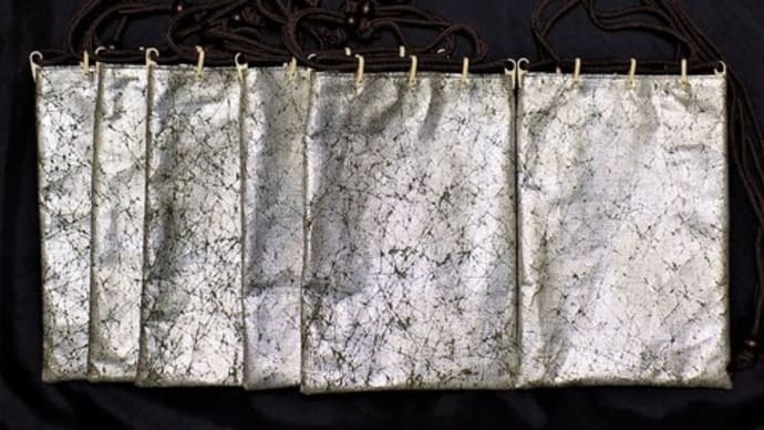 錫箔・虹彩箔の信玄袋の納品