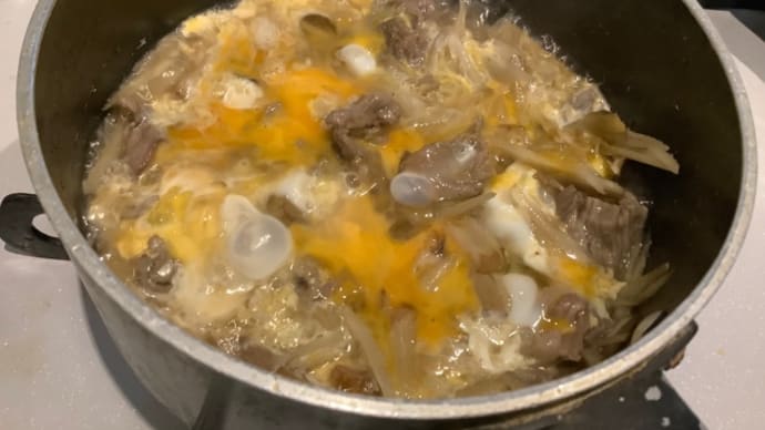 牛肉の柳川風(^.^)晩ご飯