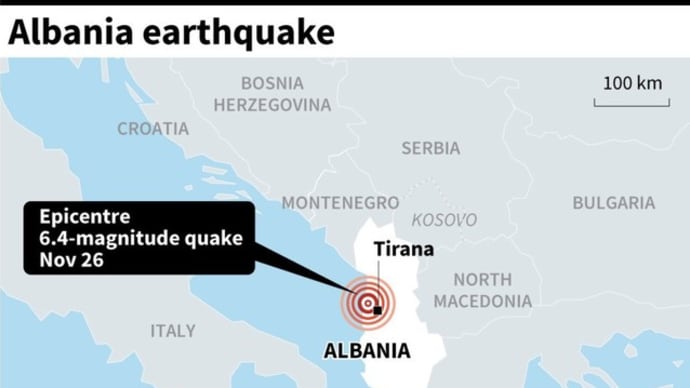  ＜バルカン半島＞アルバニアでM6.4の地震、6人死亡150人負傷
