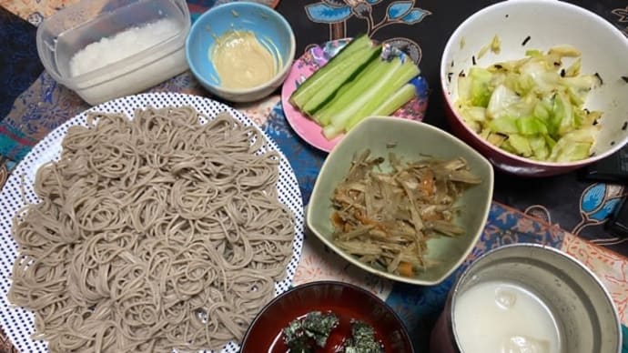 夕飯はおろしそば。