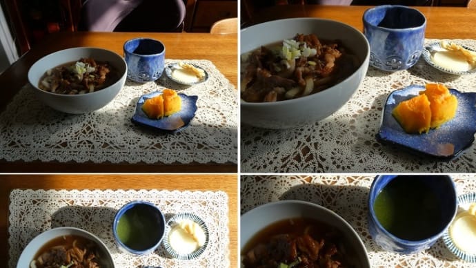 我が家の昼ご飯~肉うどん~