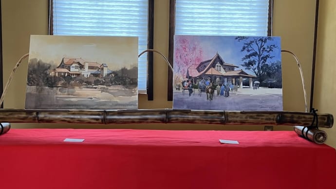山田久仁夫 水彩画展・スケッチ名古屋塾展-DAY3
