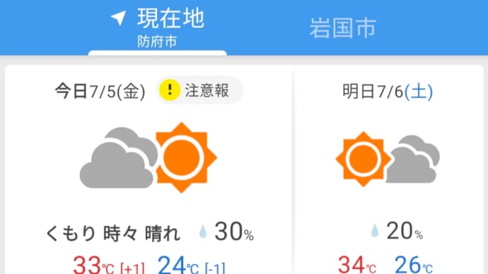 熱中症に気をつけて⚠️