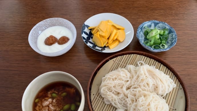生素麺の白さに涼を感じる