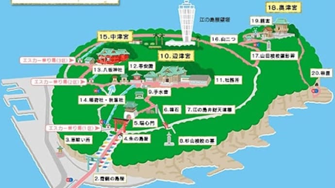 江ノ島王道観光その③龍宮・奥津宮・山ふたつ。