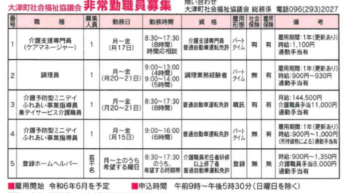 非常勤職員募集中❣