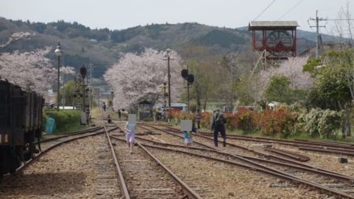 旧片上鉄道吉ヶ原駅(周辺の柵原ふれあい鉱山公園)