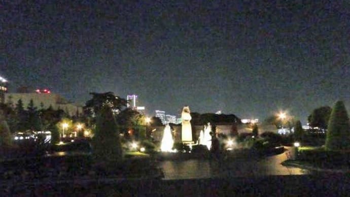 トライアスロンがあるみたい 山下公園 夜散歩です